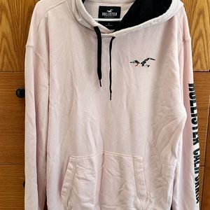 Hollister Hoodie - Men L - **Pale Pink, NOT WHITE**